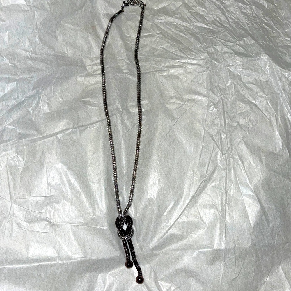 Mesh lariat with chocolate drop 22”